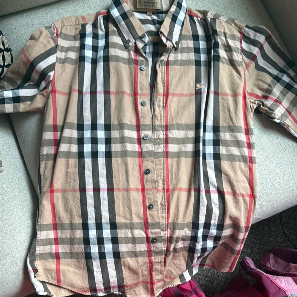 Burberry Plaid Long Sleeve Shirt